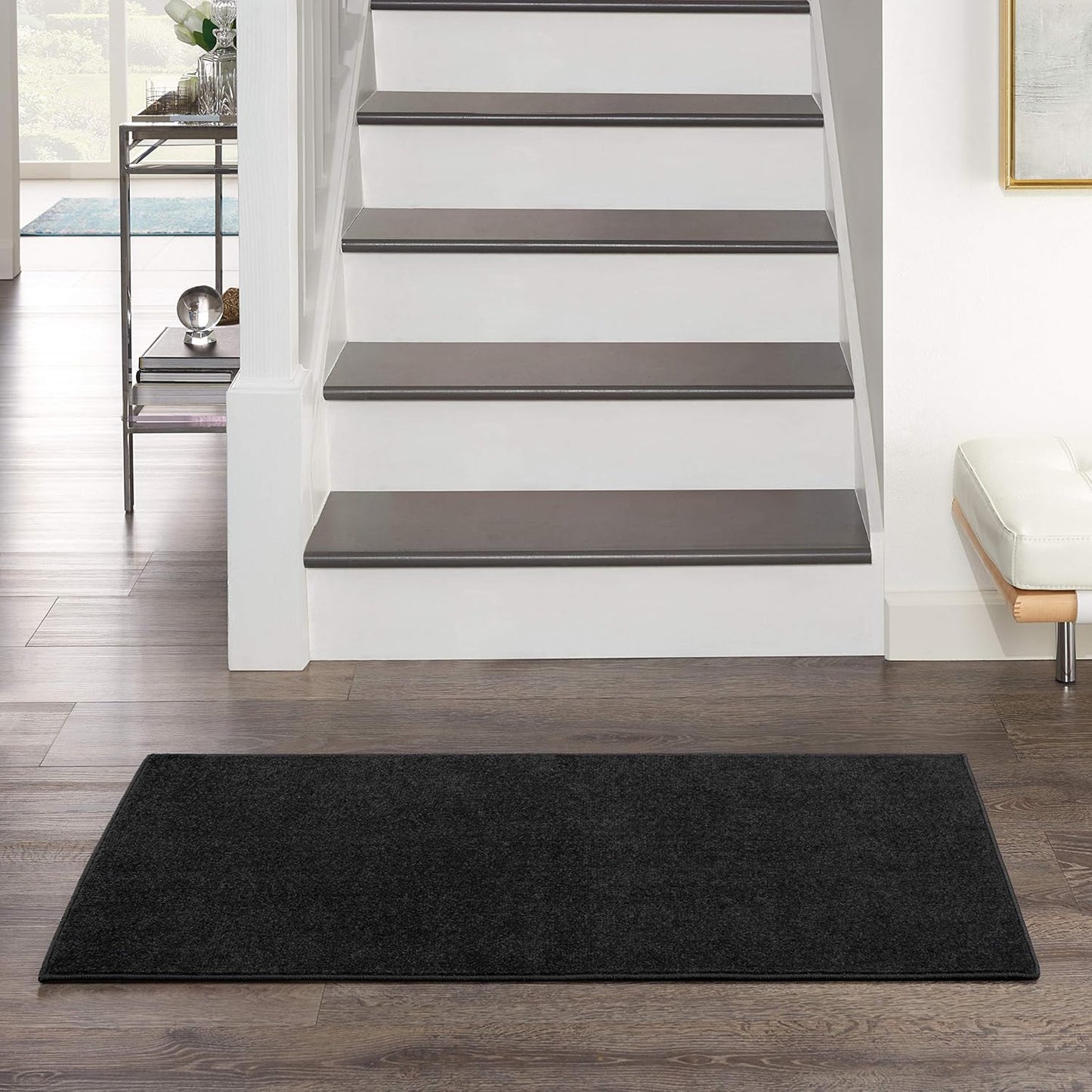 Lndoor/Outdoor Ivory Beige 8' x 10' Area Rug, Easy Cleaning, Non Shedding, Bed Room, Living Room, Dining Room, Backyard, Deck, Patio (8x10)