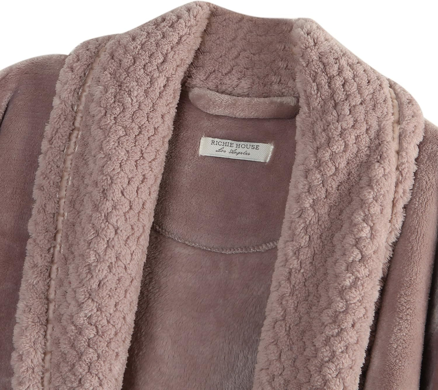 Women's Plush Soft Warm Fleece Bathrobe Robe