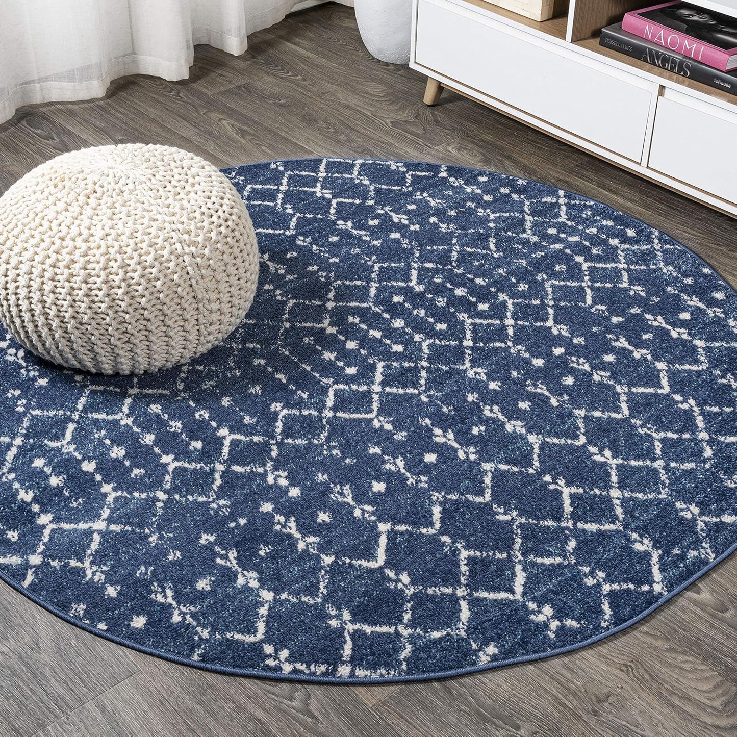 MOH101B-8 Moroccan Hype Boho Vintage Diamond 8 ft. x 10 ft. Area-Rug, Bohemian, Southwestern, Casual, Transitional, Pet Friendly, Non Shedding, Stain Resistant, Easy-Cleaning, Cream/Gray