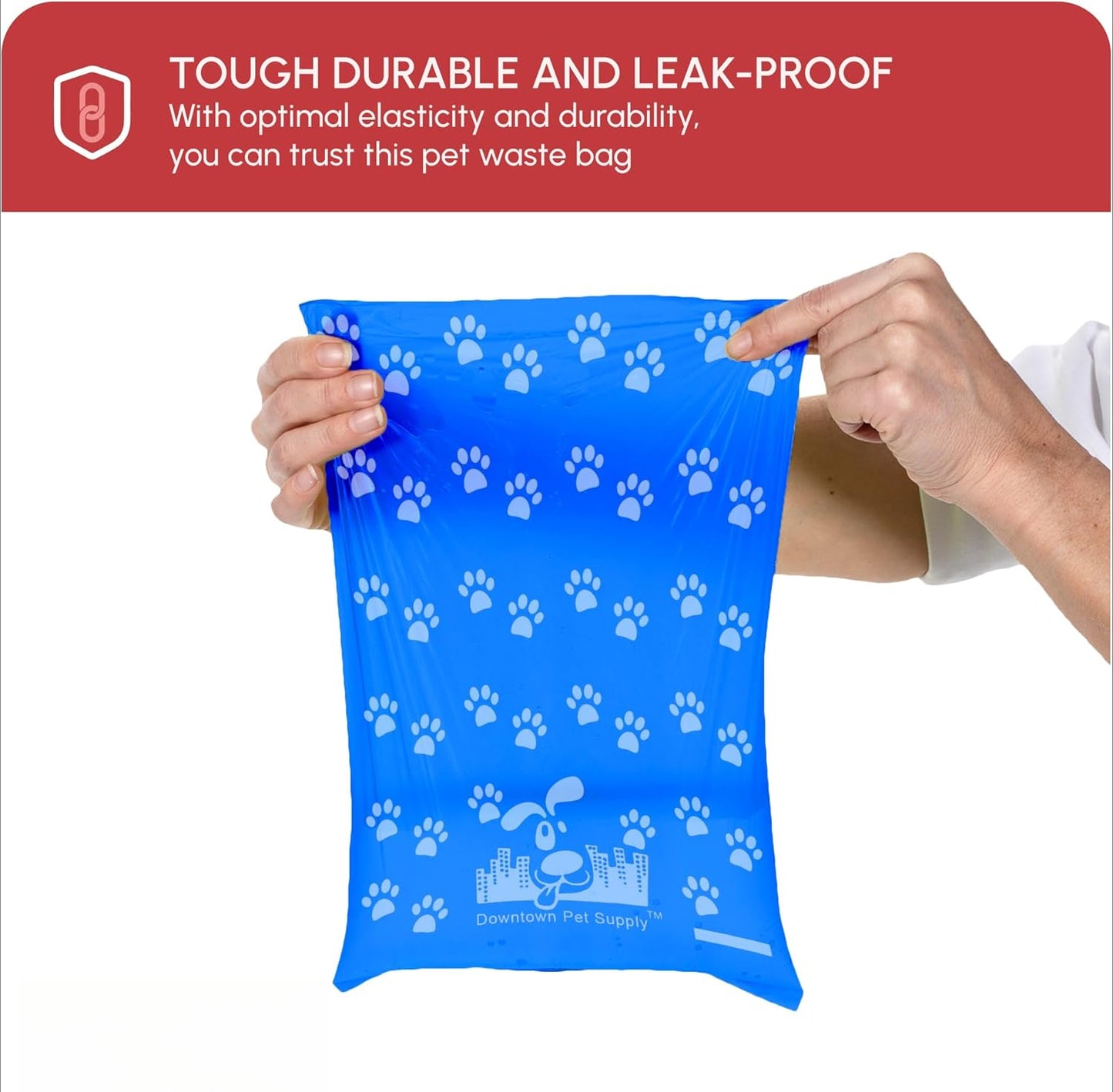 Rainbow Paw Print Poop Bags (2200 CT & 2 Dispensers) - Leak-Proof, Unscented, Clips to Leashes & Harnesses