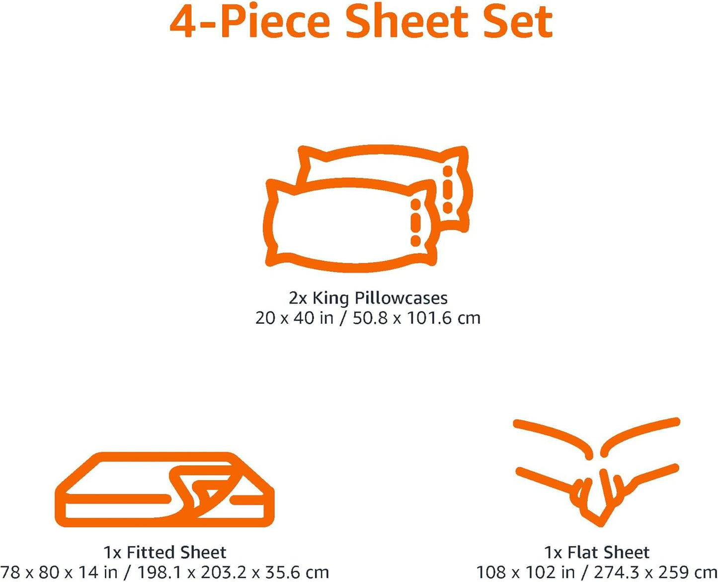 Basics 4 Piece Bed Sheets Set, 100% Cotton Jersey, Includes Super Soft, Flat and Fitted Sheets, Pillowcase, King, Oatmeal, Solid