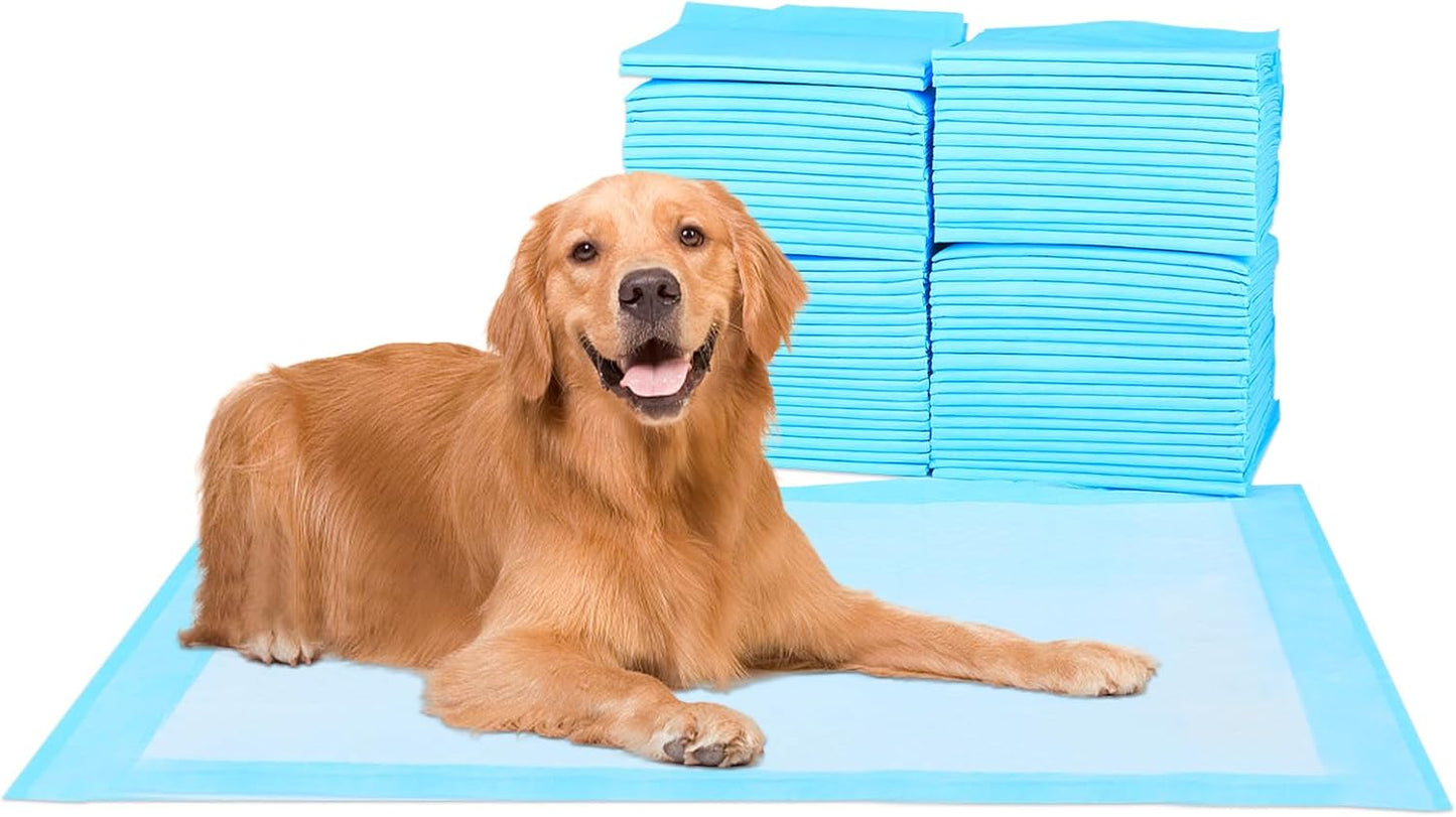 Super Absorbent Waterproof Dog and Puppy Pet Training Pad, Housebreaking Pet Pad,Blue (30"X36"(100PCS))