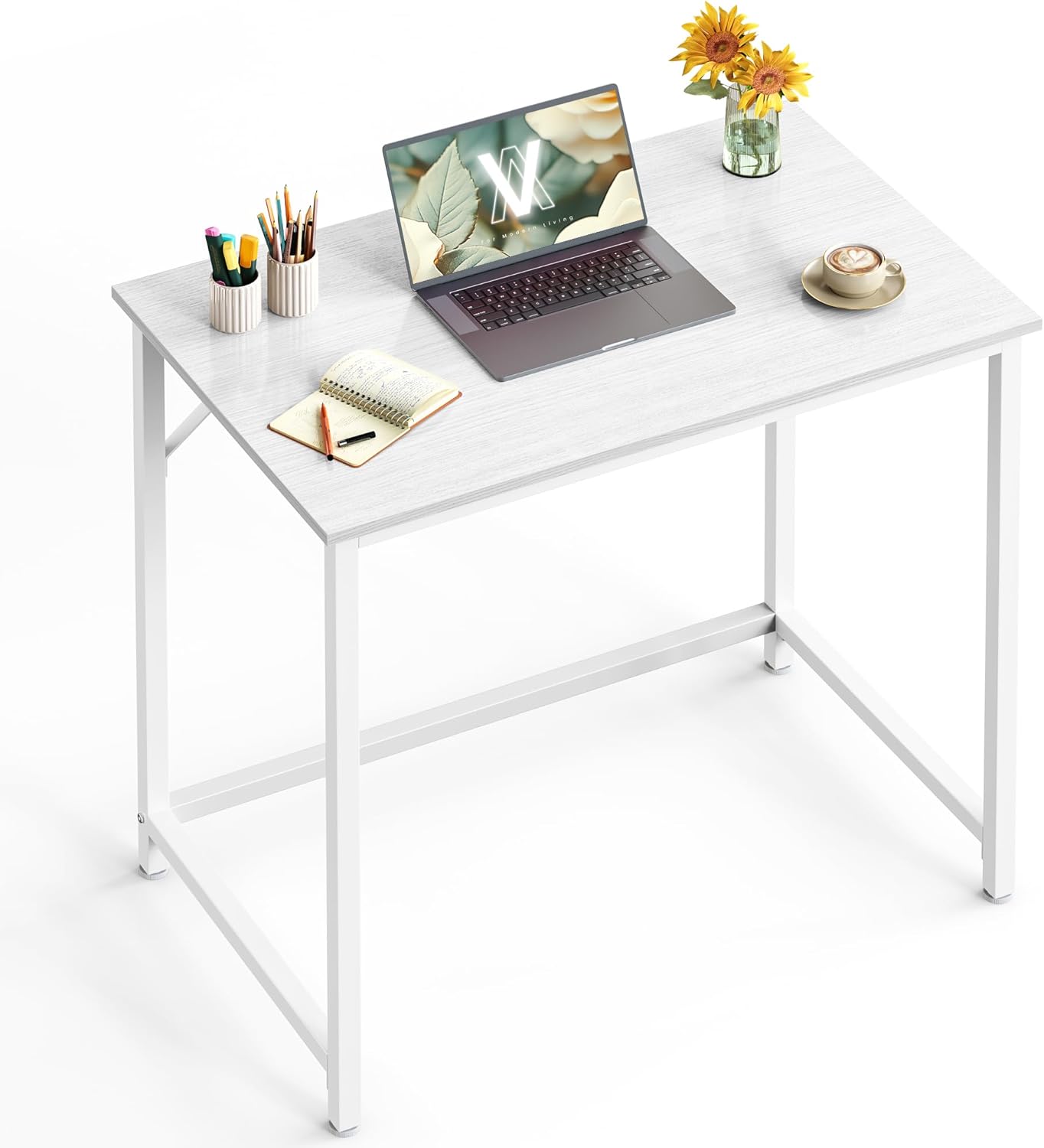 Computer Desk, 39.4-Inch Writing Desk, Home Office Small Study Workstation, Industrial Style PC Laptop Table, Simple Assembly, Steel Frame, Rustic Brown and Black