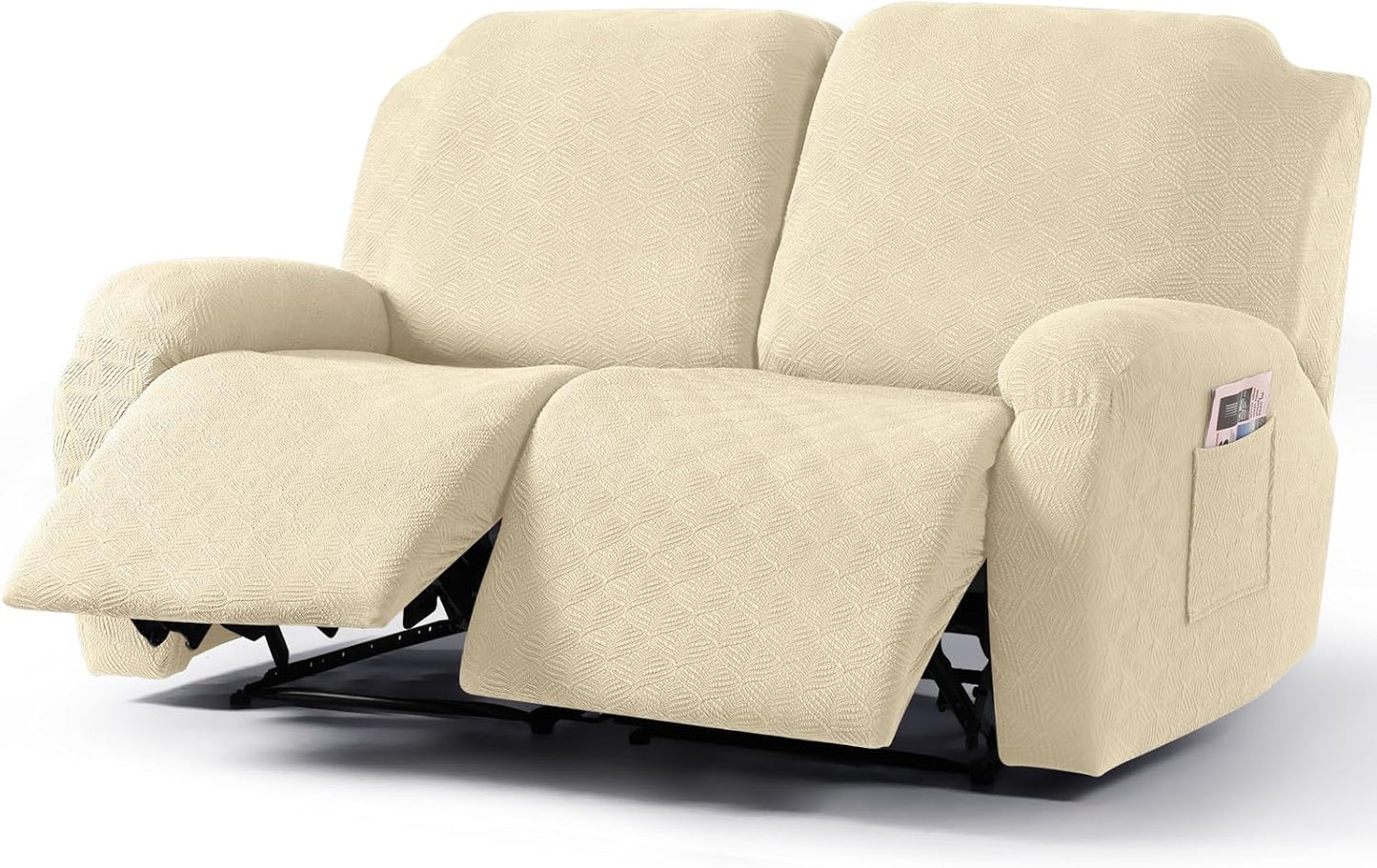 Recliner Covers Recliner Chair Covers Reclining Couch Covers Sofa Slipcovers Stretch Soft Washable (Single-Seater, Cream)