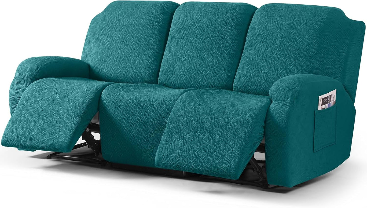 Recliner Covers Recliner Chair Covers Reclining Couch Covers Sofa Slipcovers Stretch Soft Washable (Single-Seater, Cream)