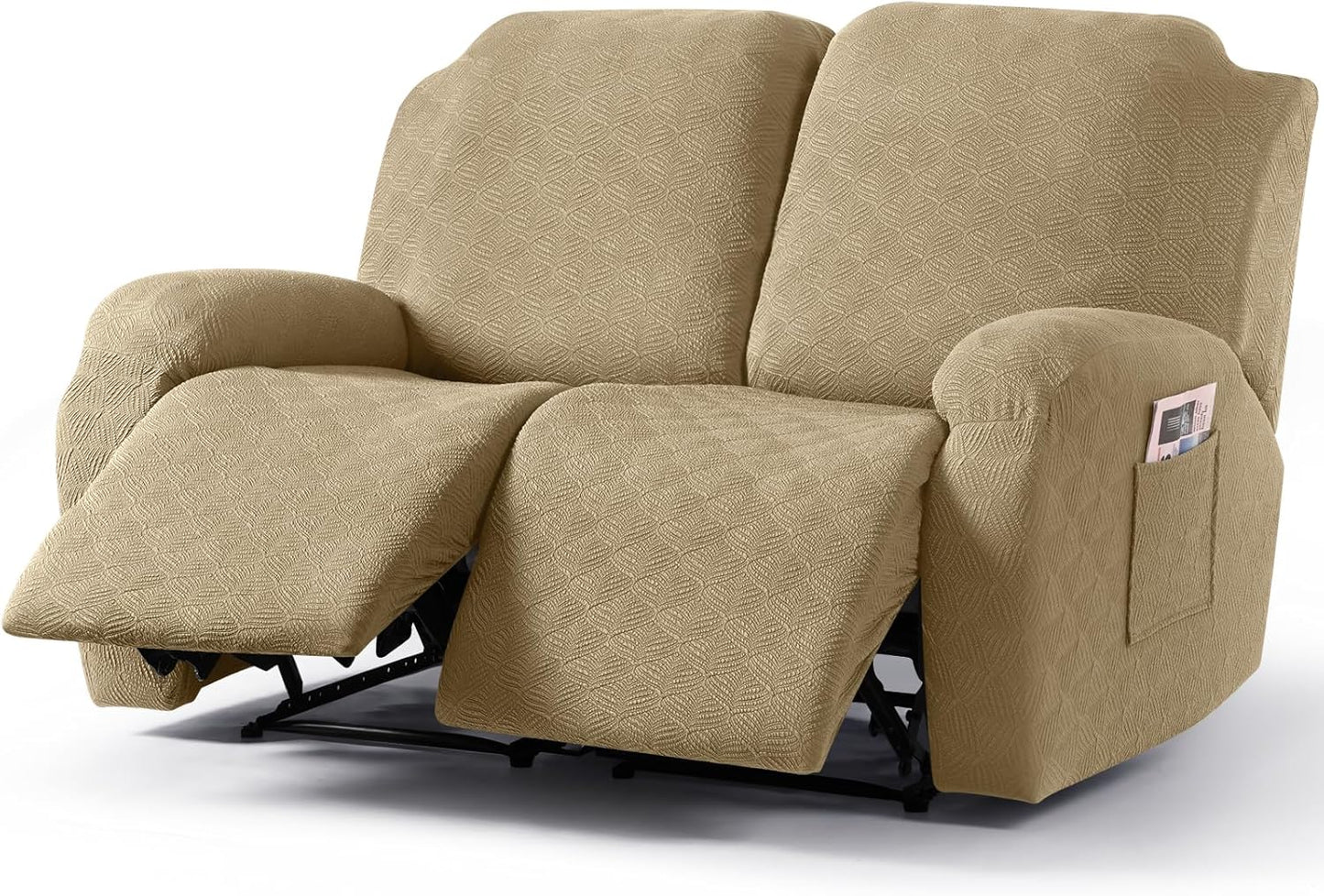 Recliner Covers Recliner Chair Covers Reclining Couch Covers Sofa Slipcovers Stretch Soft Washable (Single-Seater, Cream)