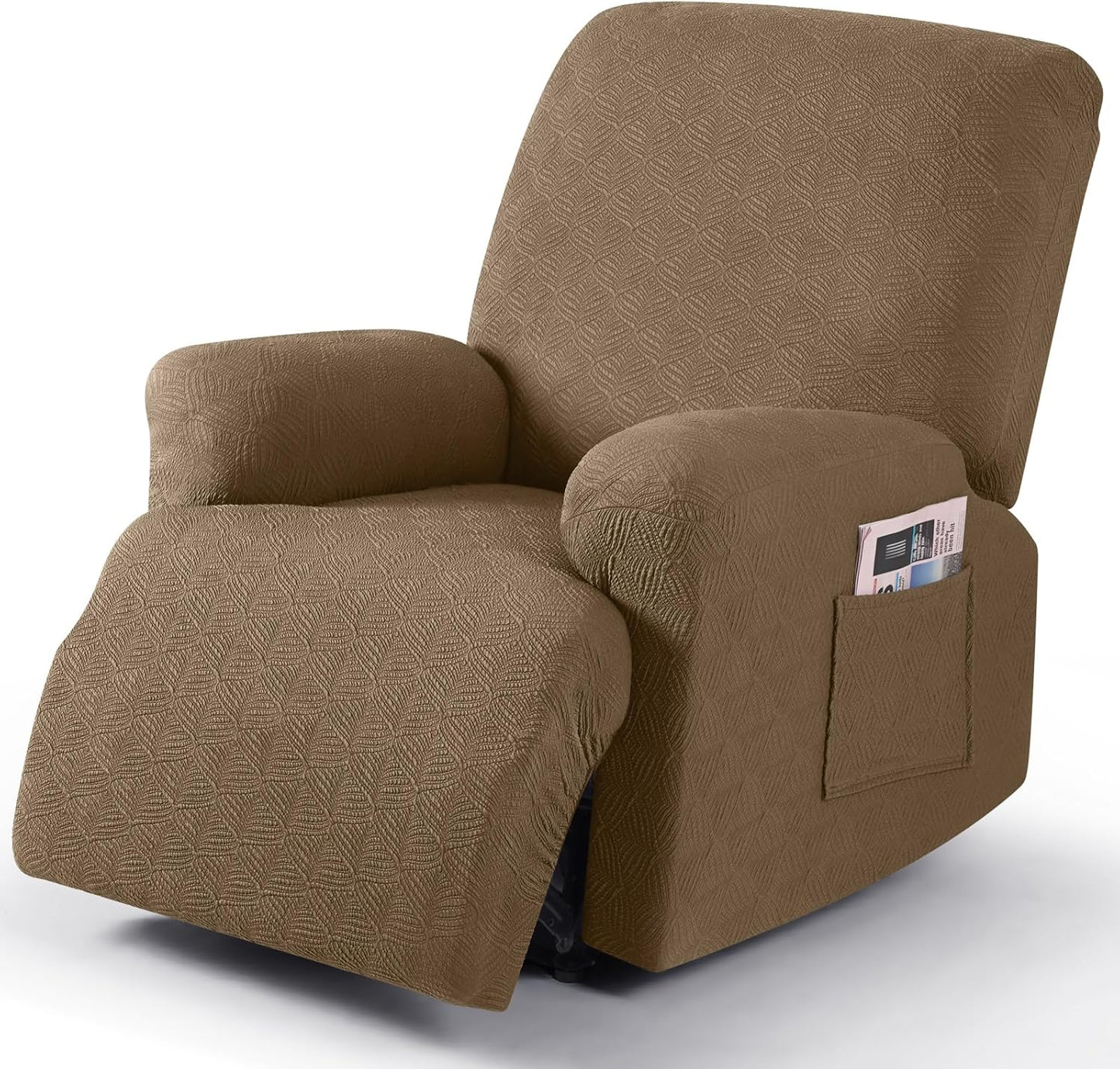 Recliner Covers Recliner Chair Covers Reclining Couch Covers Sofa Slipcovers Stretch Soft Washable (Single-Seater, Cream)