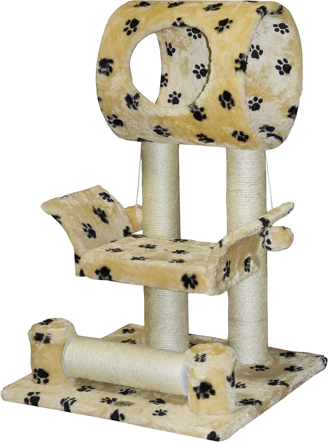 Cat Tree Condo House, 18W x 17.5L x 28H Inches, Leopard