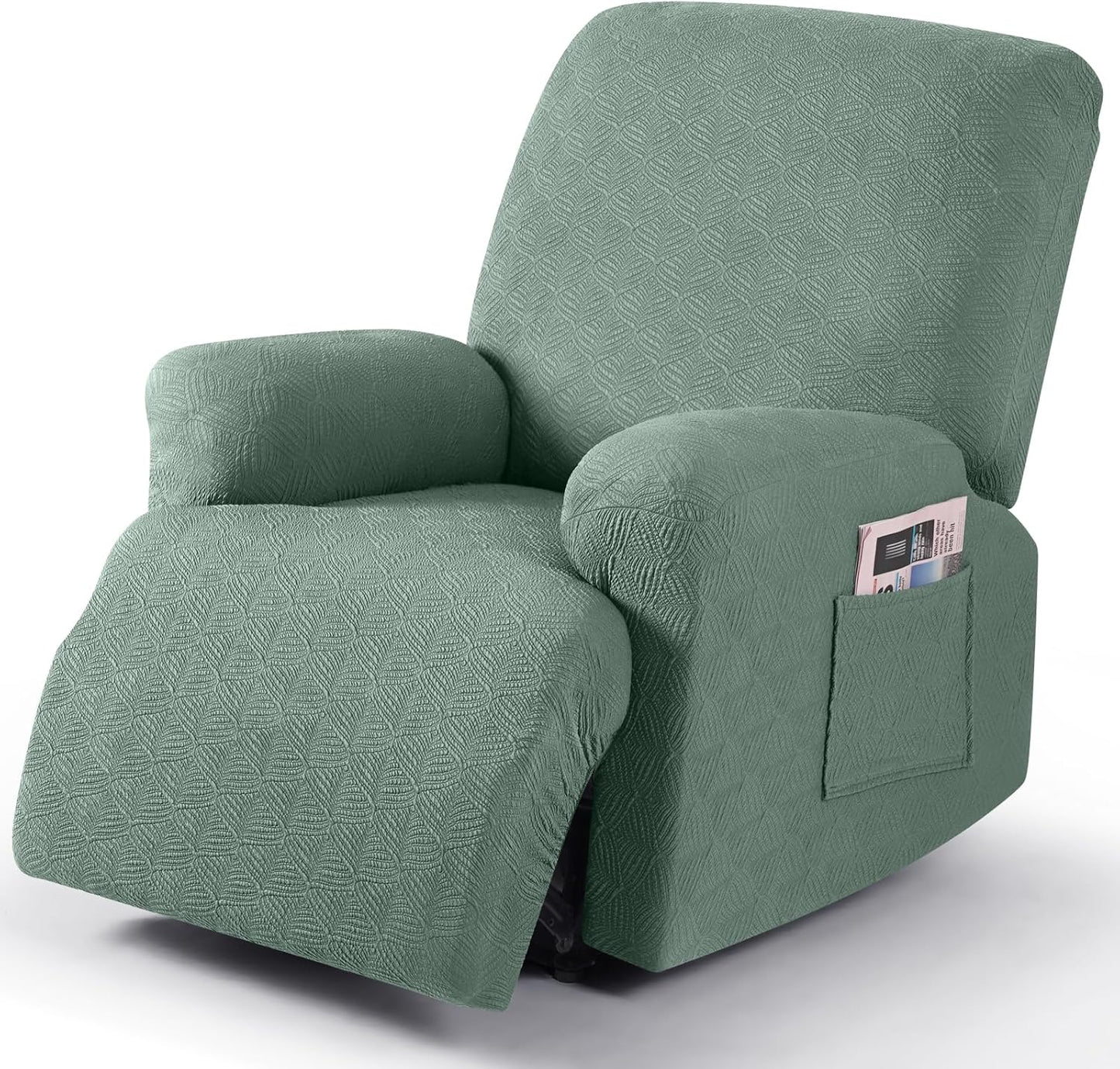 Recliner Covers Recliner Chair Covers Reclining Couch Covers Sofa Slipcovers Stretch Soft Washable (Single-Seater, Cream)