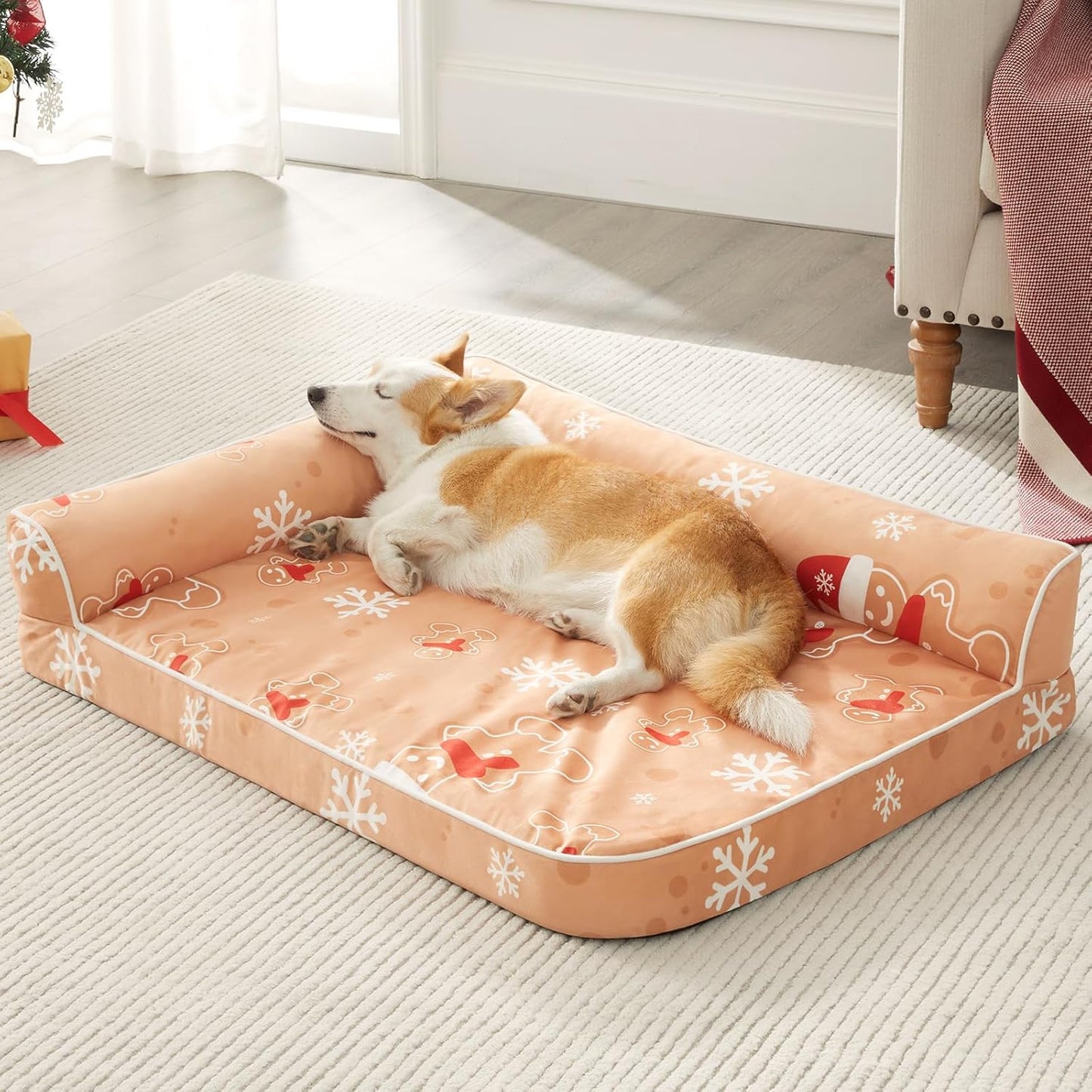 Orthopedic Dog Beds for Large Dogs-Waterproof Sofa Dog Bed with Removable Washable Cover, Large Dog Bed with Waterproof Lining and Nonskid Bottom,Pet Bed for Large Dogs