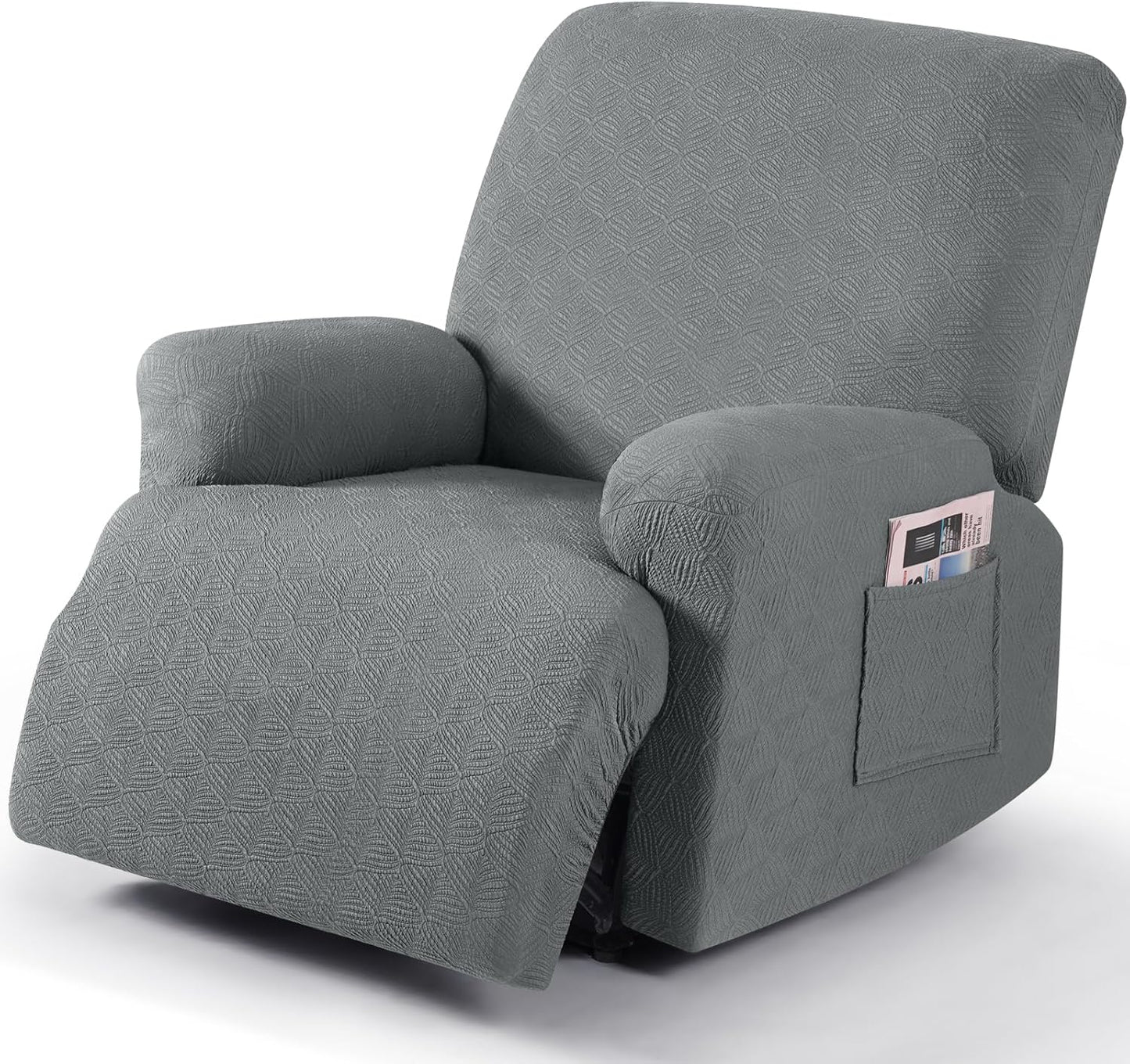 Recliner Covers Recliner Chair Covers Reclining Couch Covers Sofa Slipcovers Stretch Soft Washable (Single-Seater, Cream)