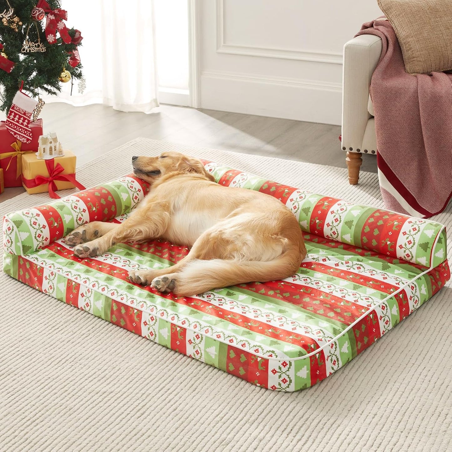 Orthopedic Dog Beds for Large Dogs-Waterproof Sofa Dog Bed with Removable Washable Cover, Large Dog Bed with Waterproof Lining and Nonskid Bottom,Pet Bed for Large Dogs