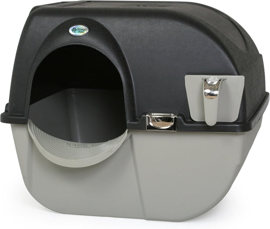 Self Cleaning Roll 'n Clean Litter Box, Midnight Black, Large (EL-RA20-1)