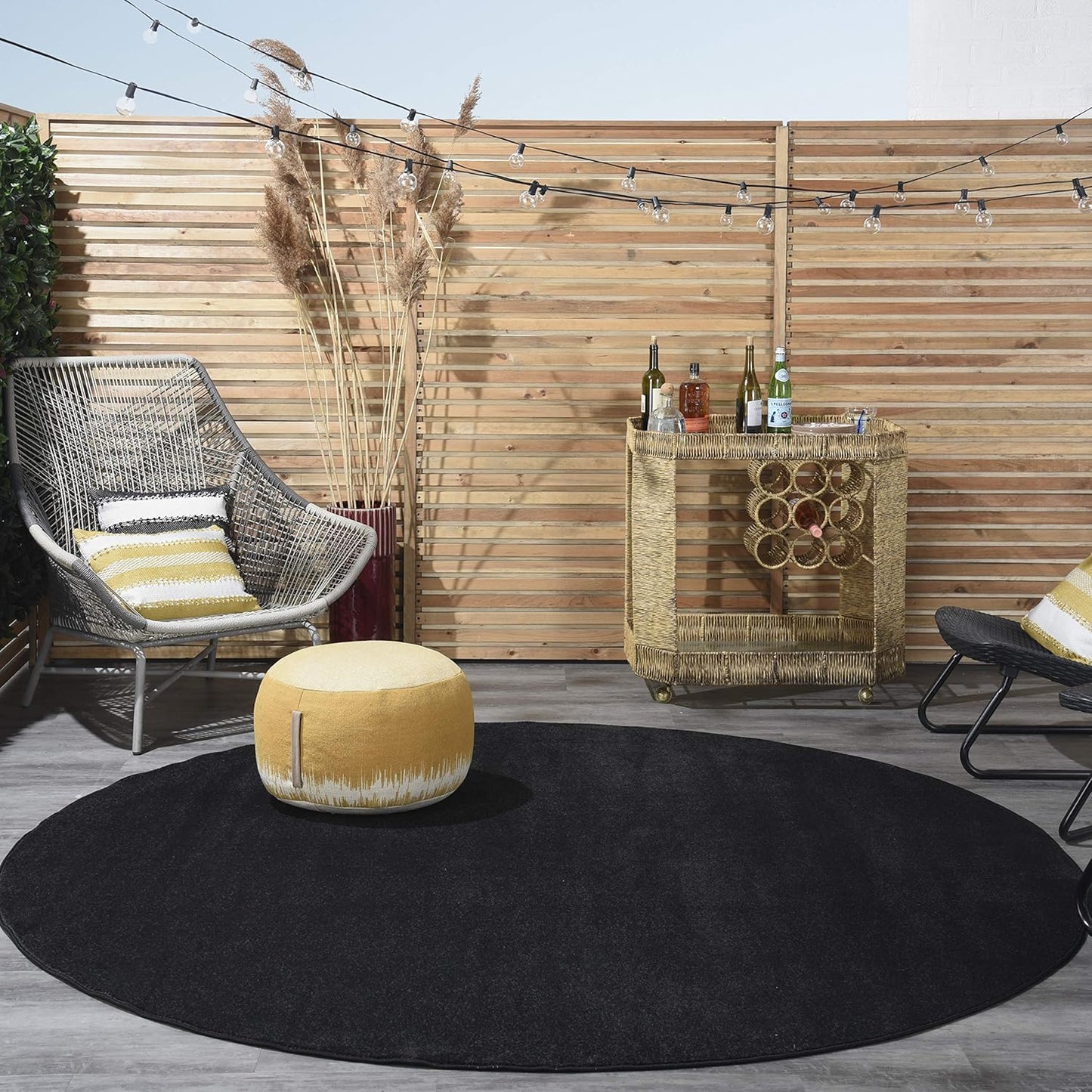 Lndoor/Outdoor Ivory Beige 8' x 10' Area Rug, Easy Cleaning, Non Shedding, Bed Room, Living Room, Dining Room, Backyard, Deck, Patio (8x10)