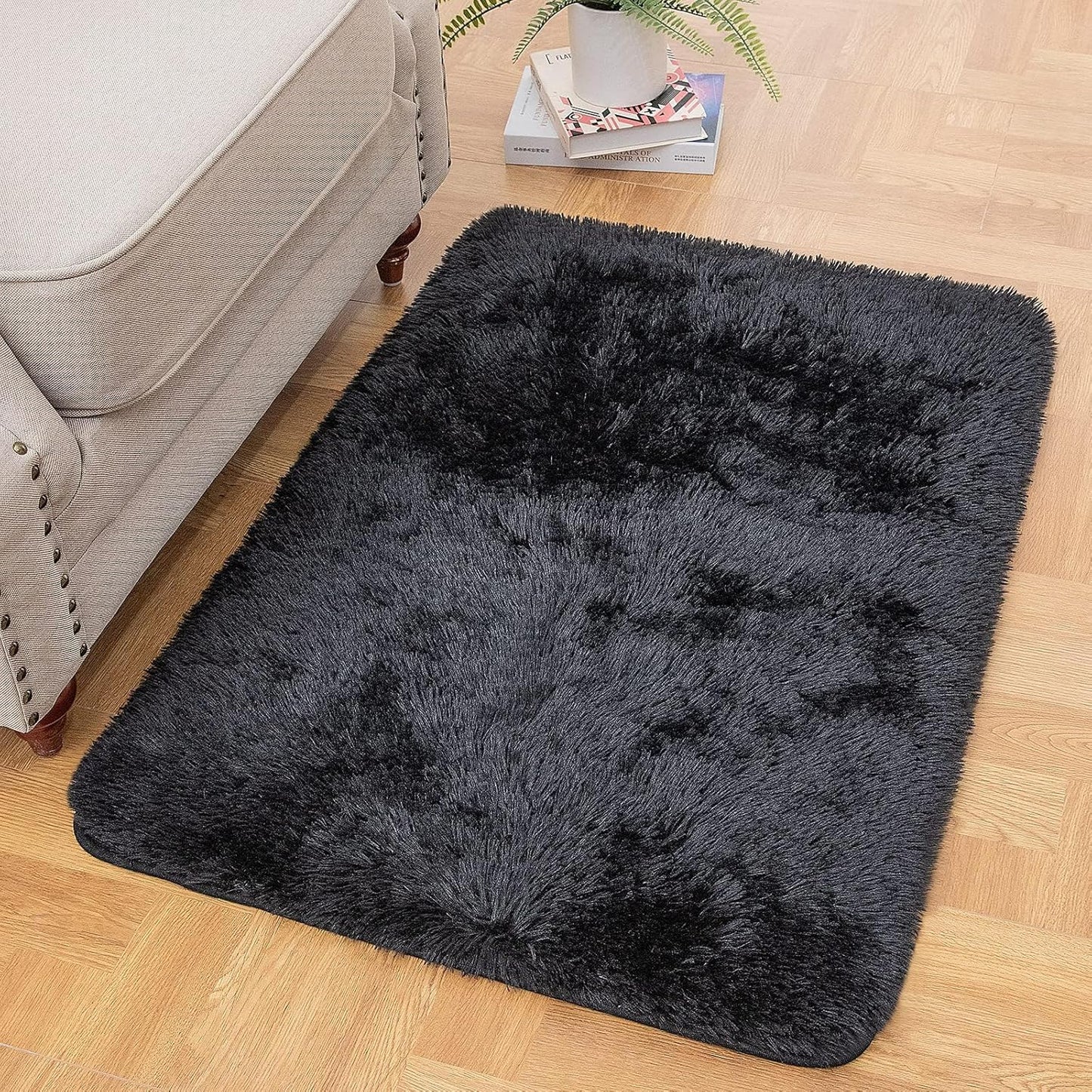Rugs for Living Room Grey, Fluffy Shag Large Fuzzy Plush Soft Area Rug, 5x8 Gray Shaggy Carpets for Bedroom, Kids Boys Girls Dorm Nursery Home Decor Aesthetic
