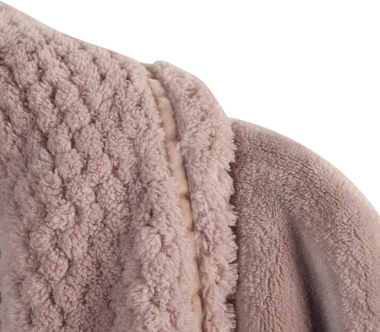 Women's Plush Soft Warm Fleece Bathrobe Robe