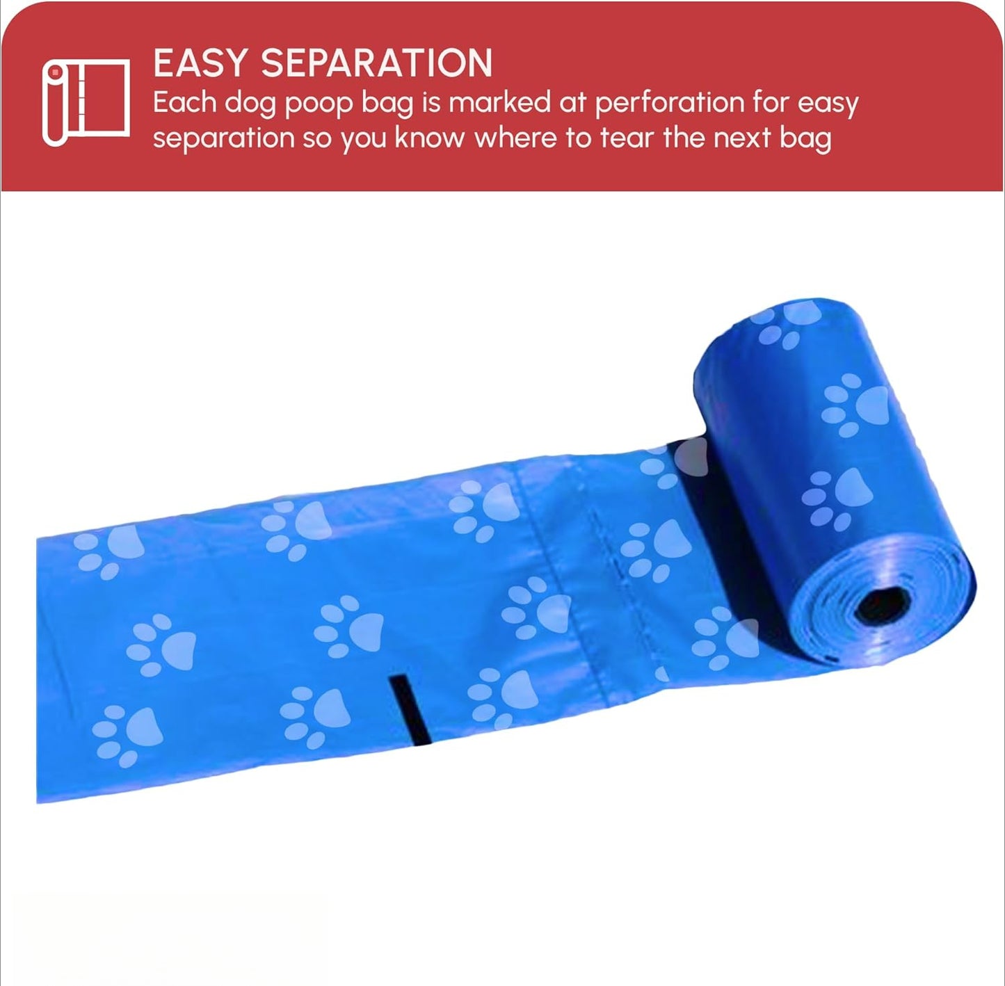 Rainbow Paw Print Poop Bags (2200 CT & 2 Dispensers) - Leak-Proof, Unscented, Clips to Leashes & Harnesses